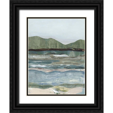 Gentle Landscape II Black Ornate Wood Framed Art Print with Double Matting by Woods, Maya