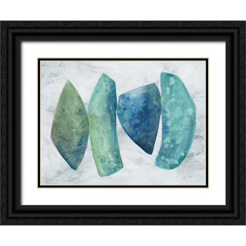 Rotating Form Black Ornate Wood Framed Art Print with Double Matting by Woods, Maya