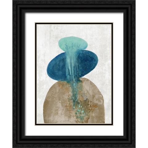 Galaxy of Blue  Black Ornate Wood Framed Art Print with Double Matting by Woods, Maya