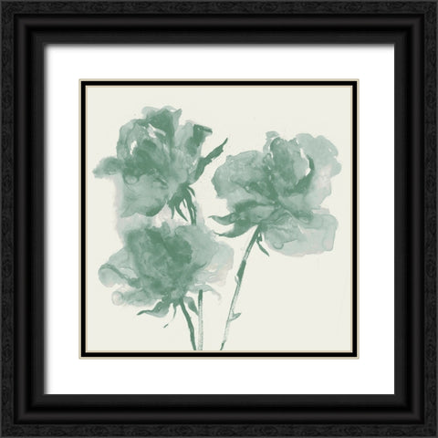 Teal Bundles I Black Ornate Wood Framed Art Print with Double Matting by Woods, Maya