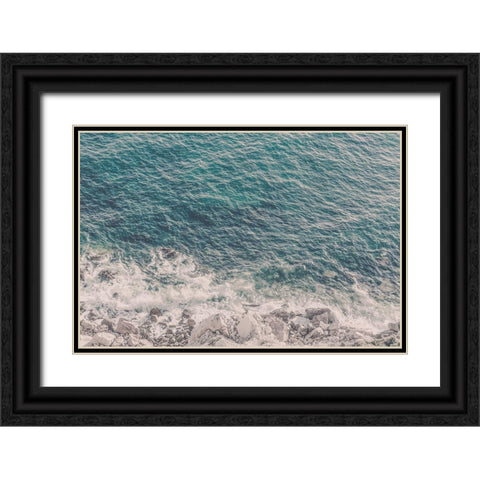 Portugal Travel Impression Surf  Black Ornate Wood Framed Art Print with Double Matting by Haase, Andrea