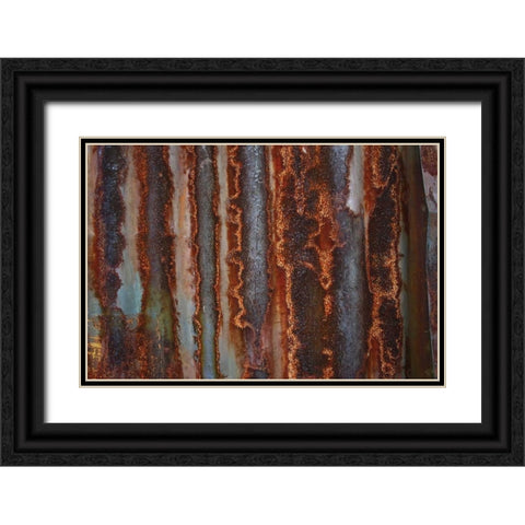 Metal III Black Ornate Wood Framed Art Print with Double Matting by Stelfox, Norm