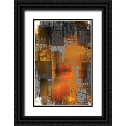 Orange Crush Black Ornate Wood Framed Art Print with Double Matting by Stelfox, Norm