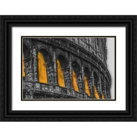 Colosseum II Black Ornate Wood Framed Art Print with Double Matting by Stelfox, Norm