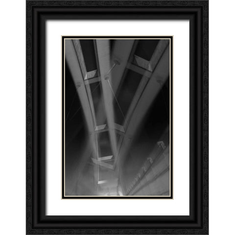 Back to Black III Black Ornate Wood Framed Art Print with Double Matting by Selfox, Norm