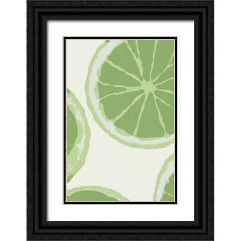 Juicy Lime Black Ornate Wood Framed Art Print with Double Matting by Stelfox, Norm