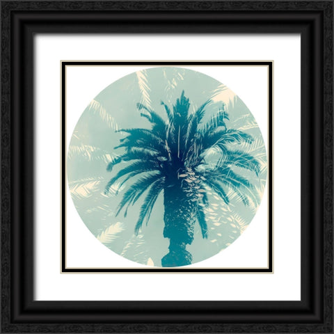 Blue Palm I  Black Ornate Wood Framed Art Print with Double Matting by Stelfox, Norm