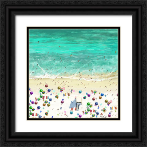 The Beaches II Black Ornate Wood Framed Art Print with Double Matting by Novak, Rick