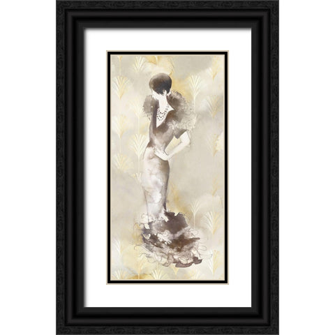Art Deco Woman I  Black Ornate Wood Framed Art Print with Double Matting by Jones, Eli