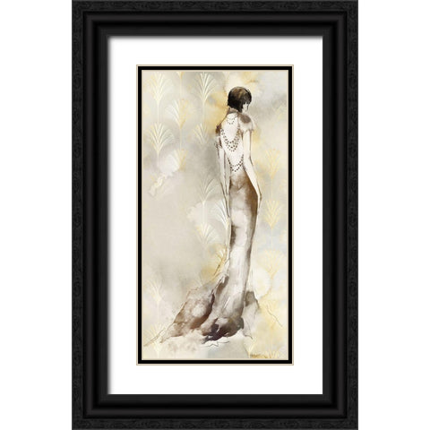 Art Deco Woman II  Black Ornate Wood Framed Art Print with Double Matting by Jones, Eli