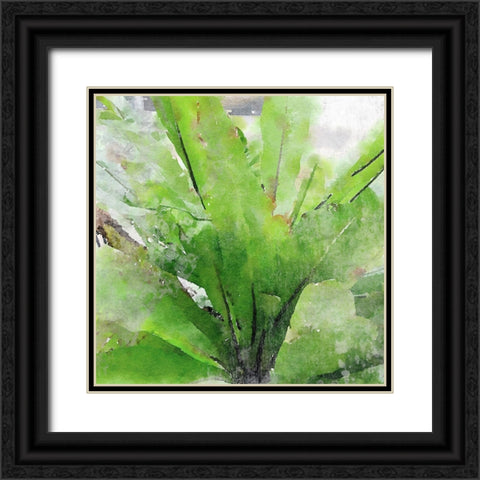 Rustic Green Embrace I  Black Ornate Wood Framed Art Print with Double Matting by Orlov, Irena