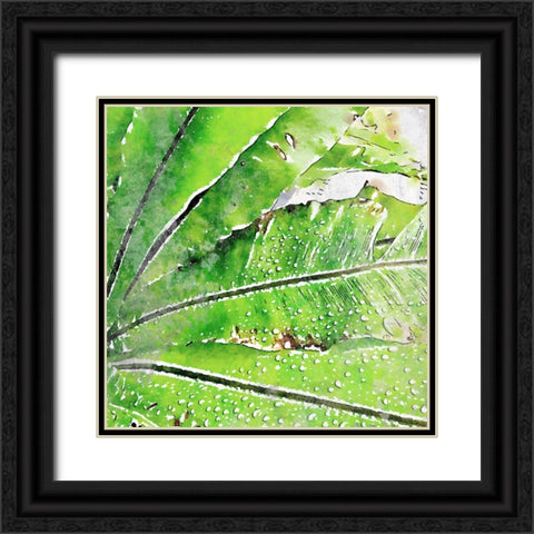 Rustic Green Embrace II Black Ornate Wood Framed Art Print with Double Matting by Orlov, Irena