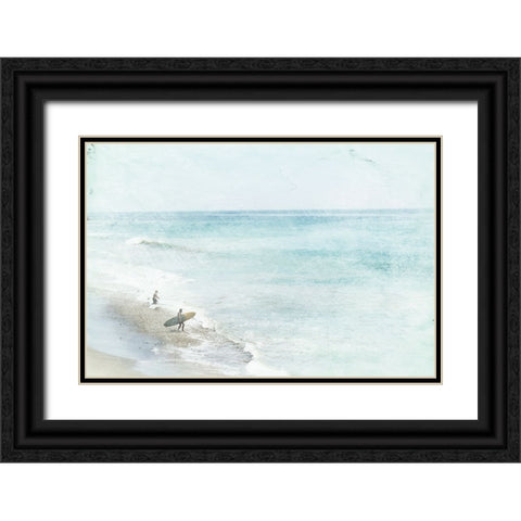 Blue Surfing  Black Ornate Wood Framed Art Print with Double Matting by Orlov, Irena
