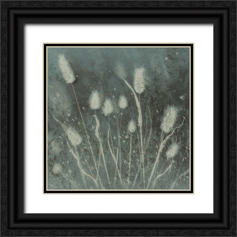 Small grasses Black Ornate Wood Framed Art Print with Double Matting by Talen