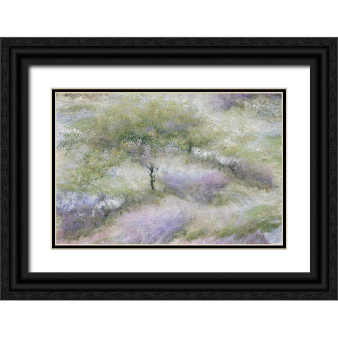 Talen - Flowering heather Black Ornate Wood Framed Art Print with Double Matting by 1x