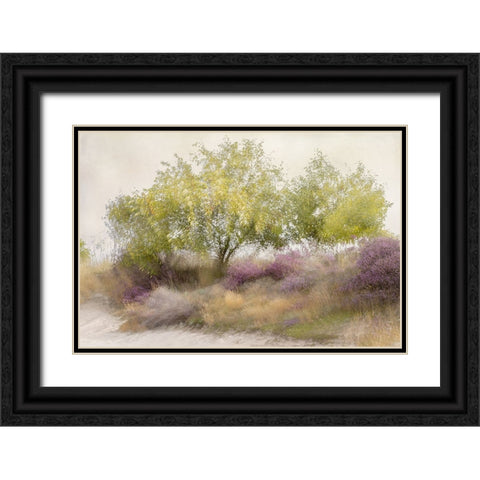 Talen - Flowering Black Ornate Wood Framed Art Print with Double Matting by 1x