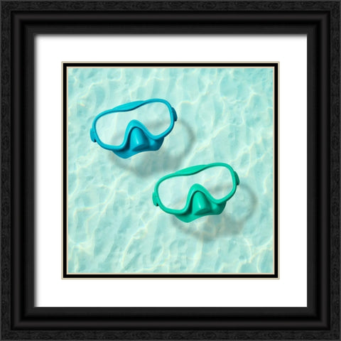 Swim with me II Black Ornate Wood Framed Art Print with Double Matting by Dittmann