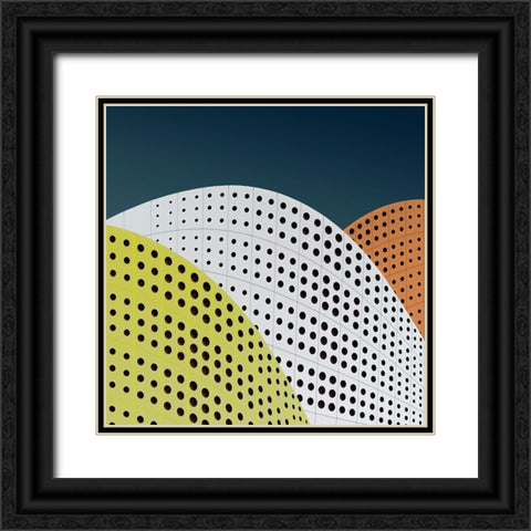 Vangindertael - Perforations Black Ornate Wood Framed Art Print with Double Matting by Vangindertael