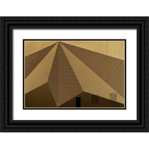 Luycx - Wall Detail with Door Black Ornate Wood Framed Art Print with Double Matting by Luycx
