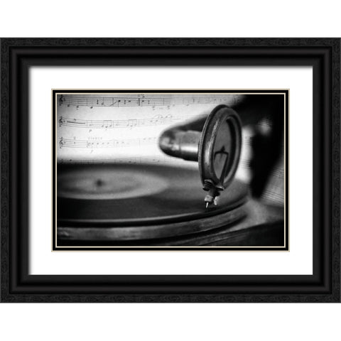 Schwarz - Vivace Black Ornate Wood Framed Art Print with Double Matting by Schwarz