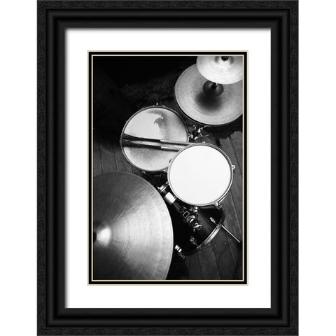Yakovlev - Drums  Black Ornate Wood Framed Art Print with Double Matting by Yakovlev