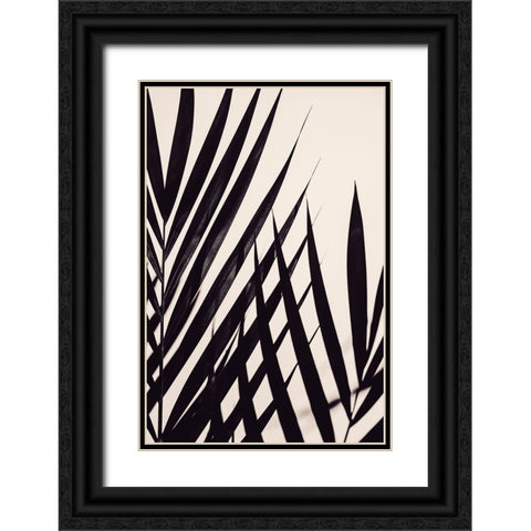 Studio II - Leaves in Vase Gold Black Ornate Wood Framed Art Print with Double Matting by Studio II