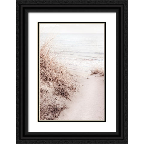 Studio III - Beach 010 Black Ornate Wood Framed Art Print with Double Matting by Studio III