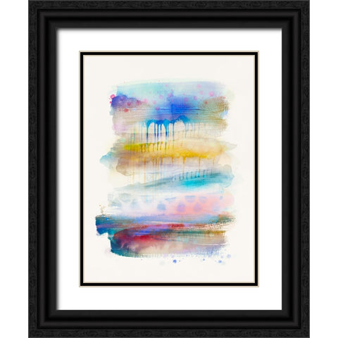 Layer upon Layer III Black Ornate Wood Framed Art Print with Double Matting by Roozbeh