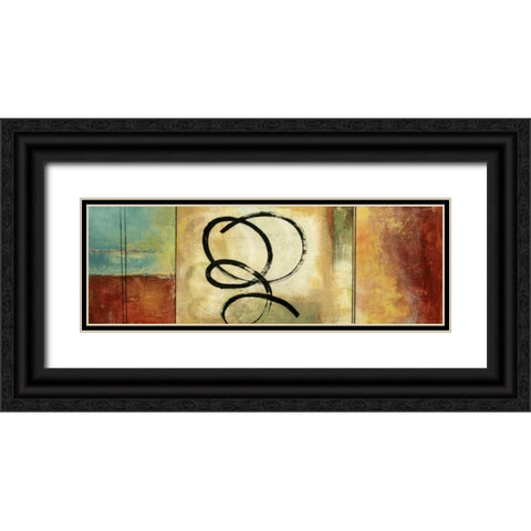 Twirlies I Black Ornate Wood Framed Art Print with Double Matting by PI Studio