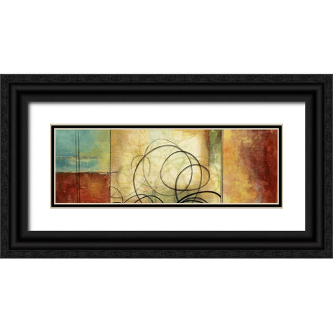 Twirlies II Black Ornate Wood Framed Art Print with Double Matting by PI Studio