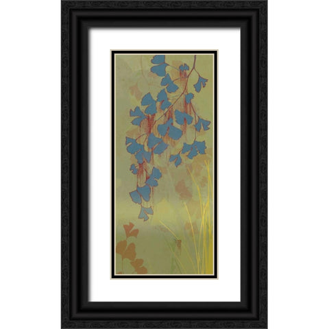 Blue Ivy Black Ornate Wood Framed Art Print with Double Matting by PI Studio