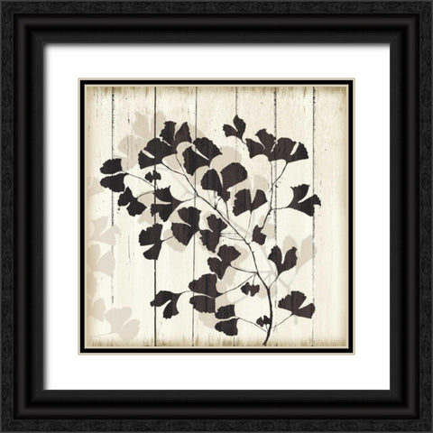 Shadow on Wood I Black Ornate Wood Framed Art Print with Double Matting by PI Studio