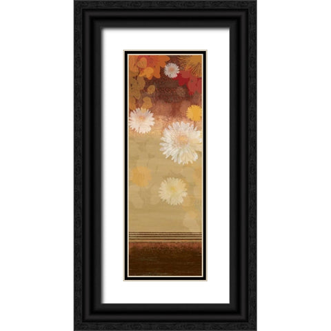 Floating Florals I Black Ornate Wood Framed Art Print with Double Matting by PI Studio