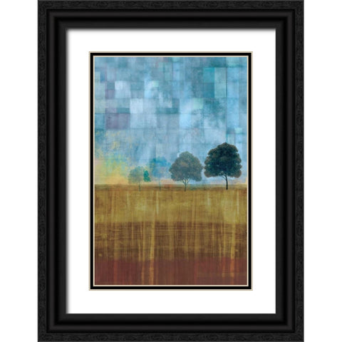 Earth and Sky Black Ornate Wood Framed Art Print with Double Matting by PI Studio