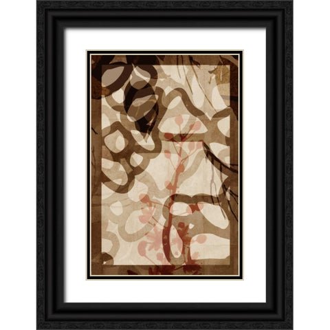 Bedrock Black Ornate Wood Framed Art Print with Double Matting by PI Studio