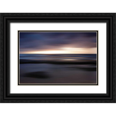 Northern Lights Black Ornate Wood Framed Art Print with Double Matting by PI Studio