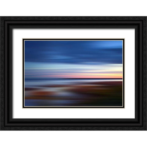 Blue on the Horizon Black Ornate Wood Framed Art Print with Double Matting by PI Studio