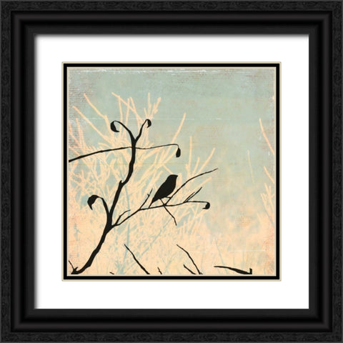 Sitting Black Ornate Wood Framed Art Print with Double Matting by PI Studio