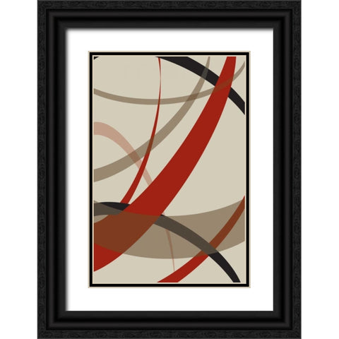 Loose III Black Ornate Wood Framed Art Print with Double Matting by PI Studio