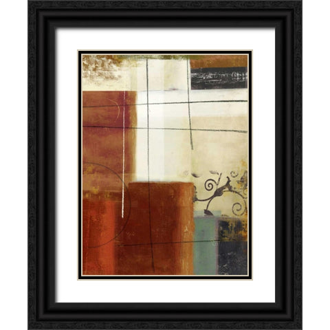 Interlocked II Black Ornate Wood Framed Art Print with Double Matting by PI Studio