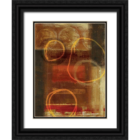 Interlocked III Black Ornate Wood Framed Art Print with Double Matting by PI Studio