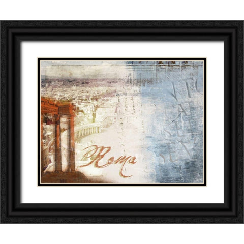 Roma Black Ornate Wood Framed Art Print with Double Matting by PI Studio