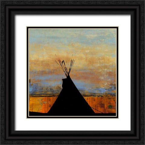 Sharp Mountain Black Ornate Wood Framed Art Print with Double Matting by PI Studio