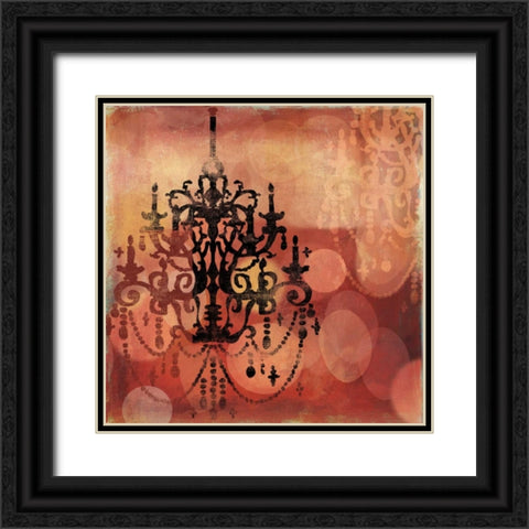 Ombre Black Ornate Wood Framed Art Print with Double Matting by PI Studio