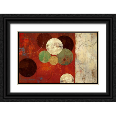 Round and Round Black Ornate Wood Framed Art Print with Double Matting by PI Studio