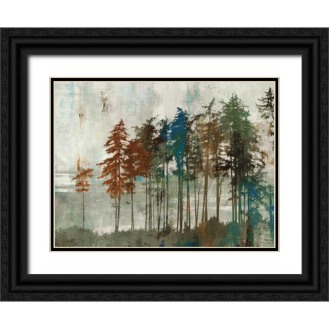 Aspen Black Ornate Wood Framed Art Print with Double Matting by PI Studio