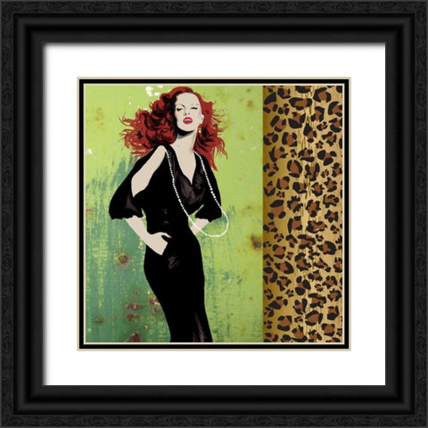 Vixen Black Ornate Wood Framed Art Print with Double Matting by PI Studio