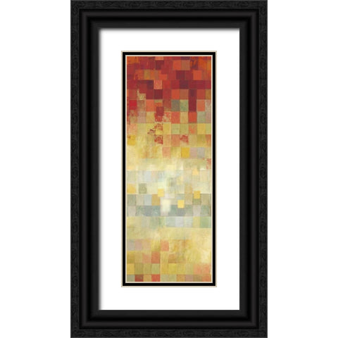 Faceted Black Ornate Wood Framed Art Print with Double Matting by PI Studio