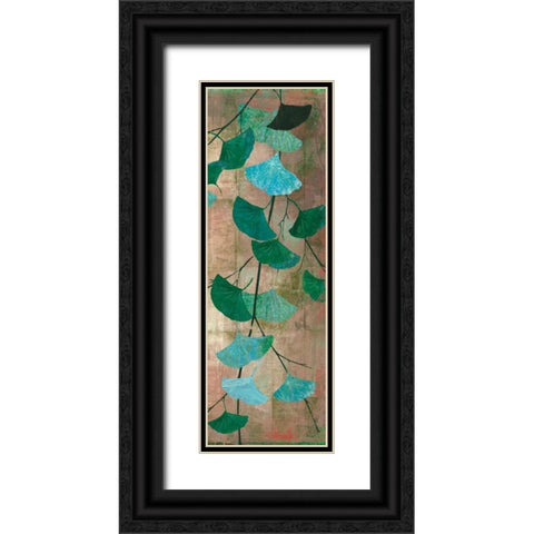 Azure Branch II Black Ornate Wood Framed Art Print with Double Matting by PI Studio