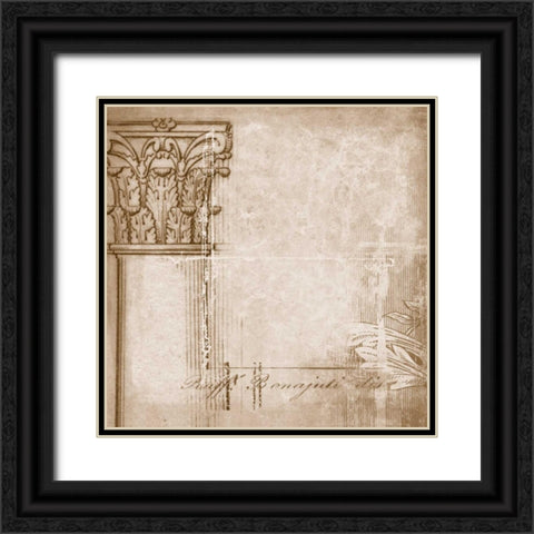 Romanesque I Black Ornate Wood Framed Art Print with Double Matting by PI Studio